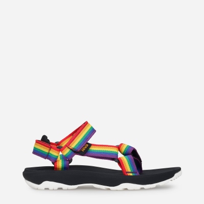 Teva Hurricane XLT2 Rainbow Pride Kids' Multicolor / Black Slip Ons CA25401 Canada Online